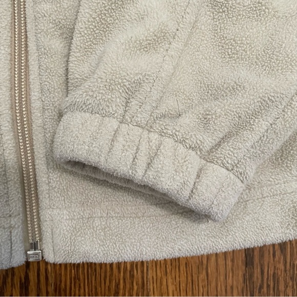 Columbia Fleece Jacket Cream Colored Side Pockets Size Large - Picture 7 of 12